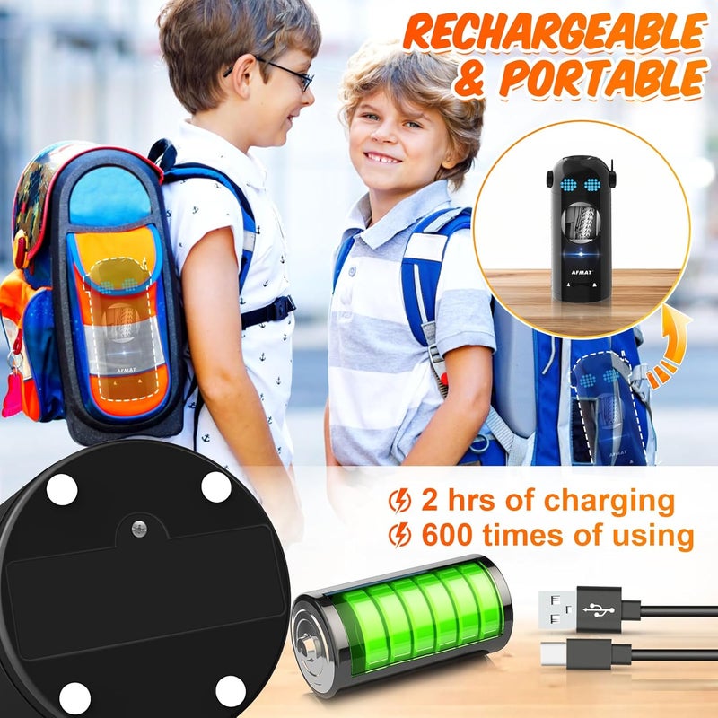 AFMAT Electric Robot Pencil Sharpener for Colored Pencils 7-11.5mm, Auto In & Out, Fully Automatic Rechargeable Hands-Free for Home & Classroom, Black - Image 5
